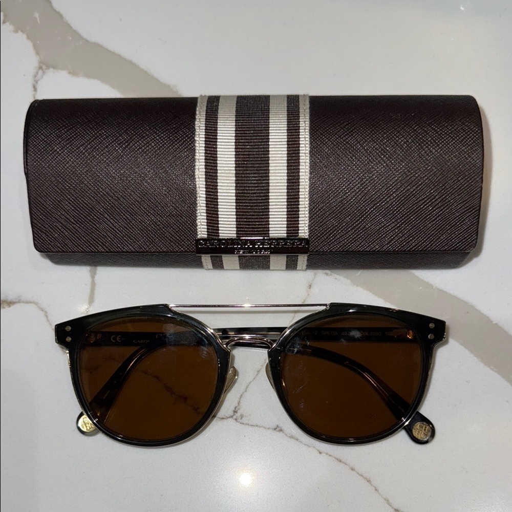Carolina Herrera Pilot Frame Full Rim Sunglasses